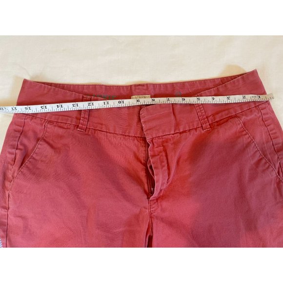 J. Crew Womens Frankie Chino Trunk Shorts Mid-Rise Stretch Lightweight Red SZ 8 - Picture 3 of 10